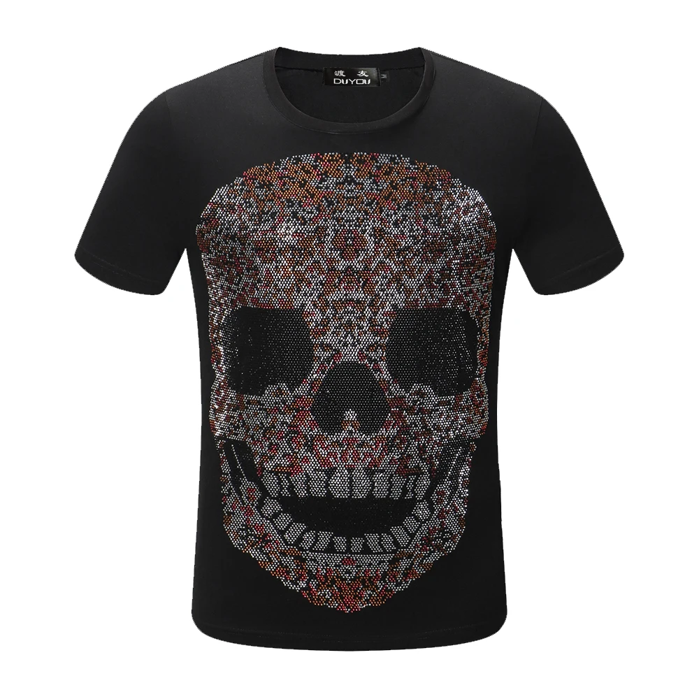 

PP bag packaging!Mens Designer T Shirt Men's Summer New T-Shirt Men 100% Cotton skull t shirt high quality tops casual tshirt