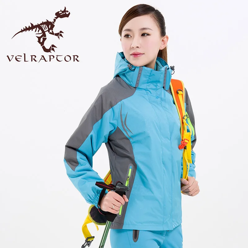 

Velraptor Women's Hiking Jacket Waterproof Outdoor Windbreaker Warm Ski Camping Multifunction 2pieces Fleece Lining Coat Hunting