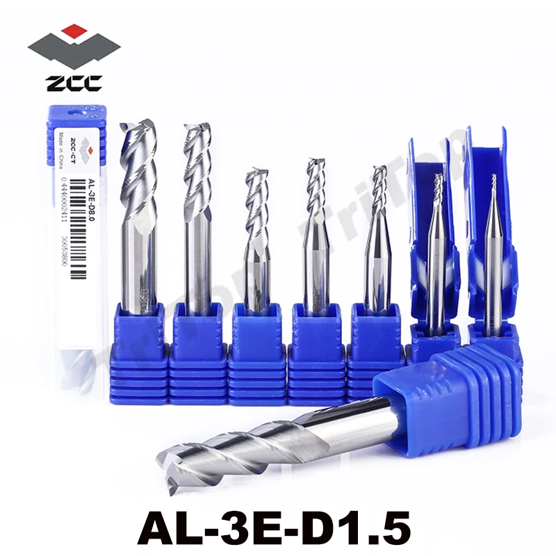 5pcs/lot ZCC.CT AL-3E-D1.5 3 flute flattened with straight shank solid carbide cnc milling 1.5mm end mill for aluminum alloy 5pcs/lot ZCC.CT AL-3E-D1.5 3 flute flattened with straight shank solid carbide cnc milling 1.5mm end mill for aluminum alloy