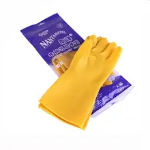 100 Пара бытовые/Заводские/наружные натуральные латексные утолщенные кислотные щелочестойкие защитные перчатки Водонепроницаемость