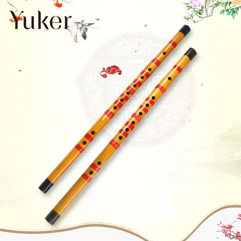 

Beginner F Key Bamboo Flute Traditional Chinese Wind Instrument With Red String
