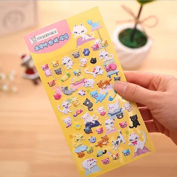 

Lovely Miss Cat perspective puffy sticker book stickers decorative stickers