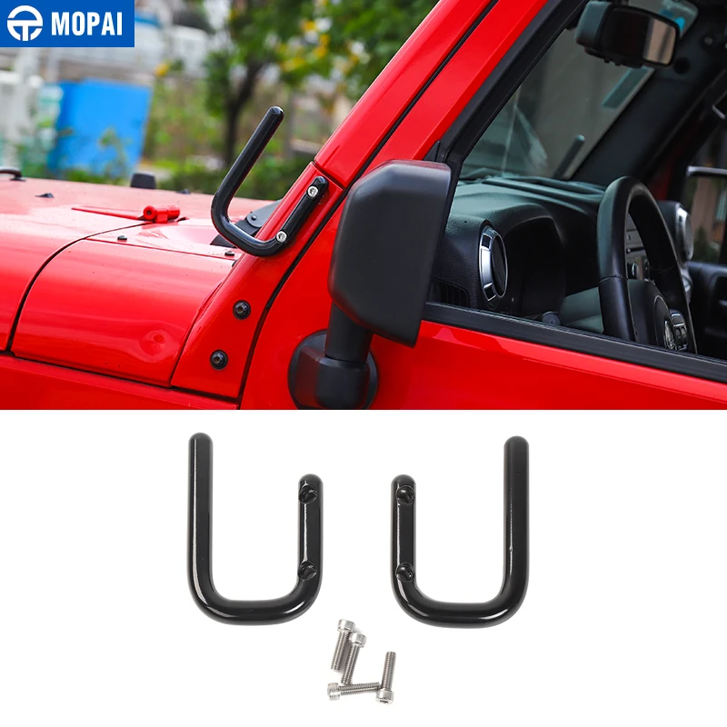 MOPAI Car Front Rearview mirror Side A Pillar Column Grab Handle Cover