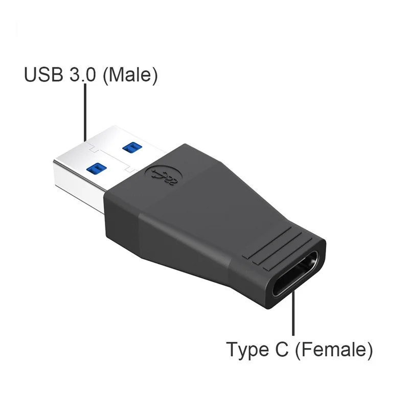 USB3.0 штыревой к type-C гнездовой разъем адаптера высокоскоростной USB кабель для передачи данных адаптер Черный для жесткого диска