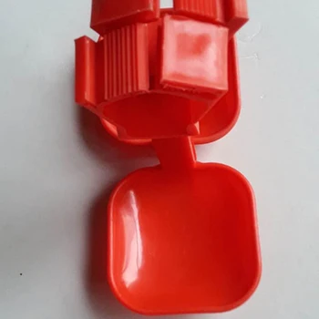 

20PCS Chicken square tube drinking fountain steel ball drinking fountain square tube hanging cup cone waterer cone valve steel