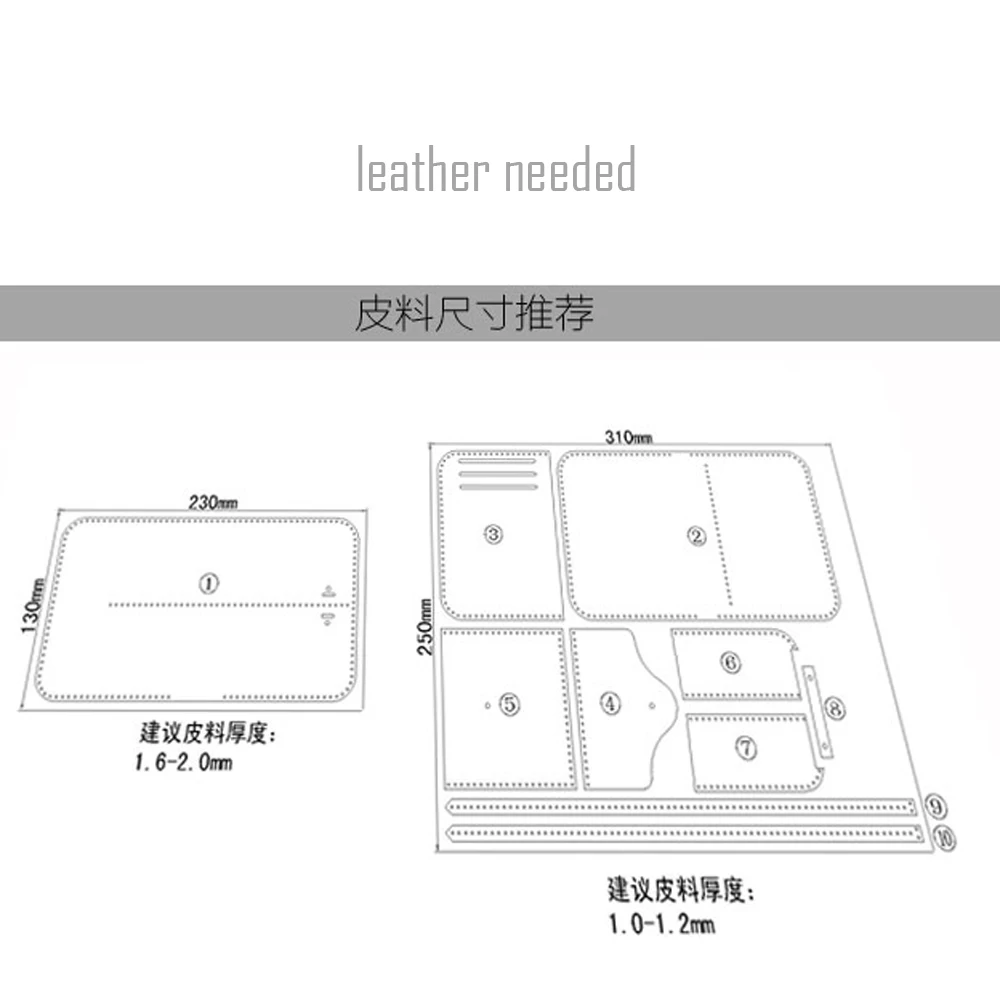 Дизайнерская кожаная поделка сделай сам маленький женский сложенный кошелек ПВХ шаблон для шитья Набор узоров