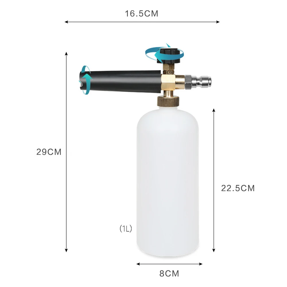 Автомойка высокого давления M18 x 1,5 мм пенная насадка 1/" БЫСТРОРАЗЪЕМНАЯ с 5 насадками для автомойки водяной пистолет чистящие средства