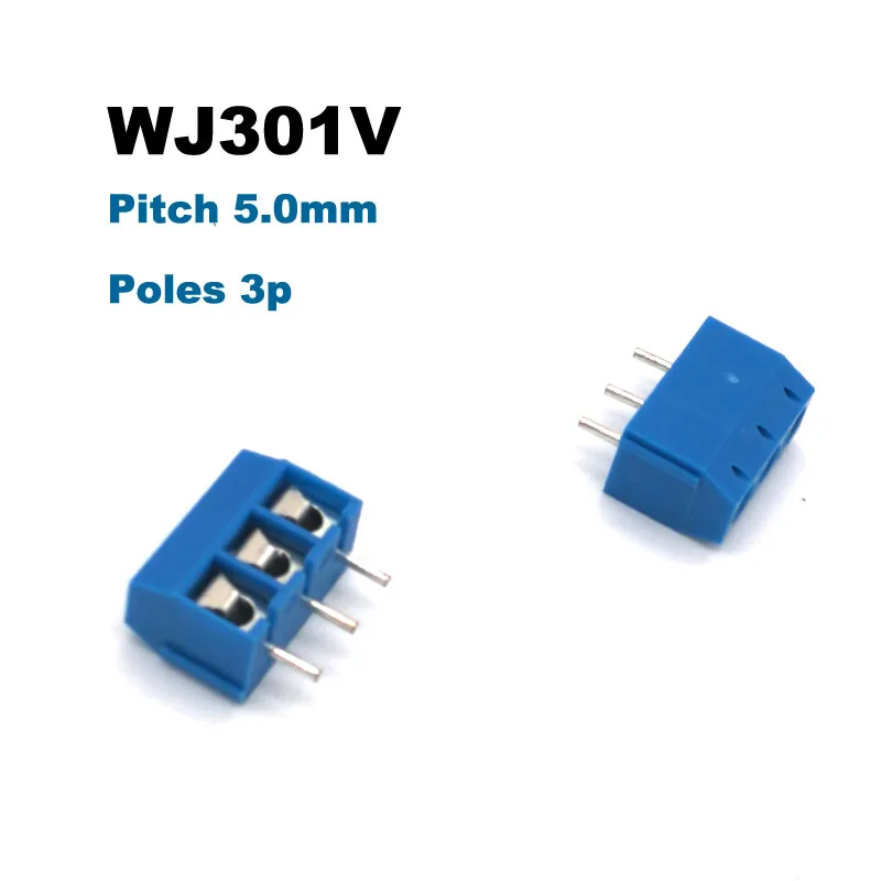 5/20 шт Шаг 5 мм 2P 3P винт PCB Клеммная колодка соединители bornier 301 В прямые контакты
