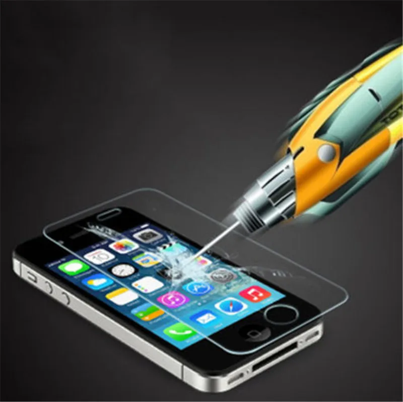 0.3 mm Anti-Explosion Shock Film Guard Clear Tempered Glass Screen Protector for iPhone 4/4S 5/5S 6, 6s, 6s plus Free shipping