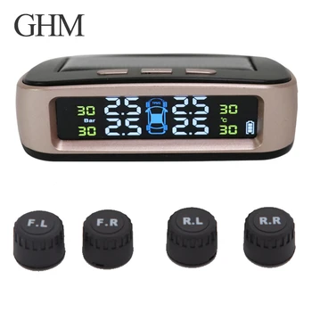 

Tire Pressure Monitoring System Tpms Sensorsolar Car Security Smart Tyre Control Wireless 4 Wheels External Internal Sensors Usb