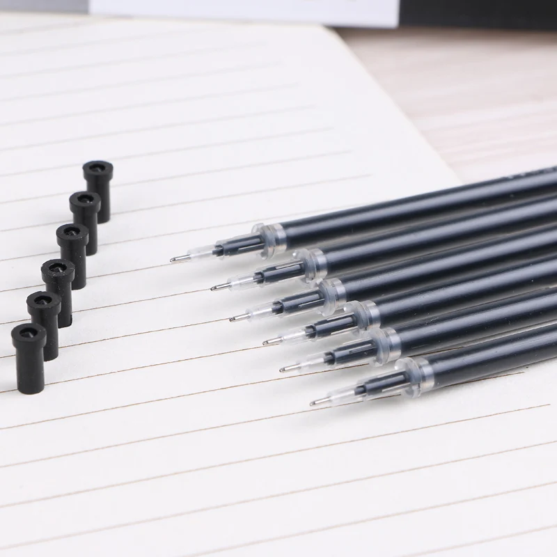 

Deli Neutral Gel Ink Pen Refills 0.38mm Fine Full Needle Black Ink Pen Refill Roller Pen Ink for Office Signature Rods Escolar