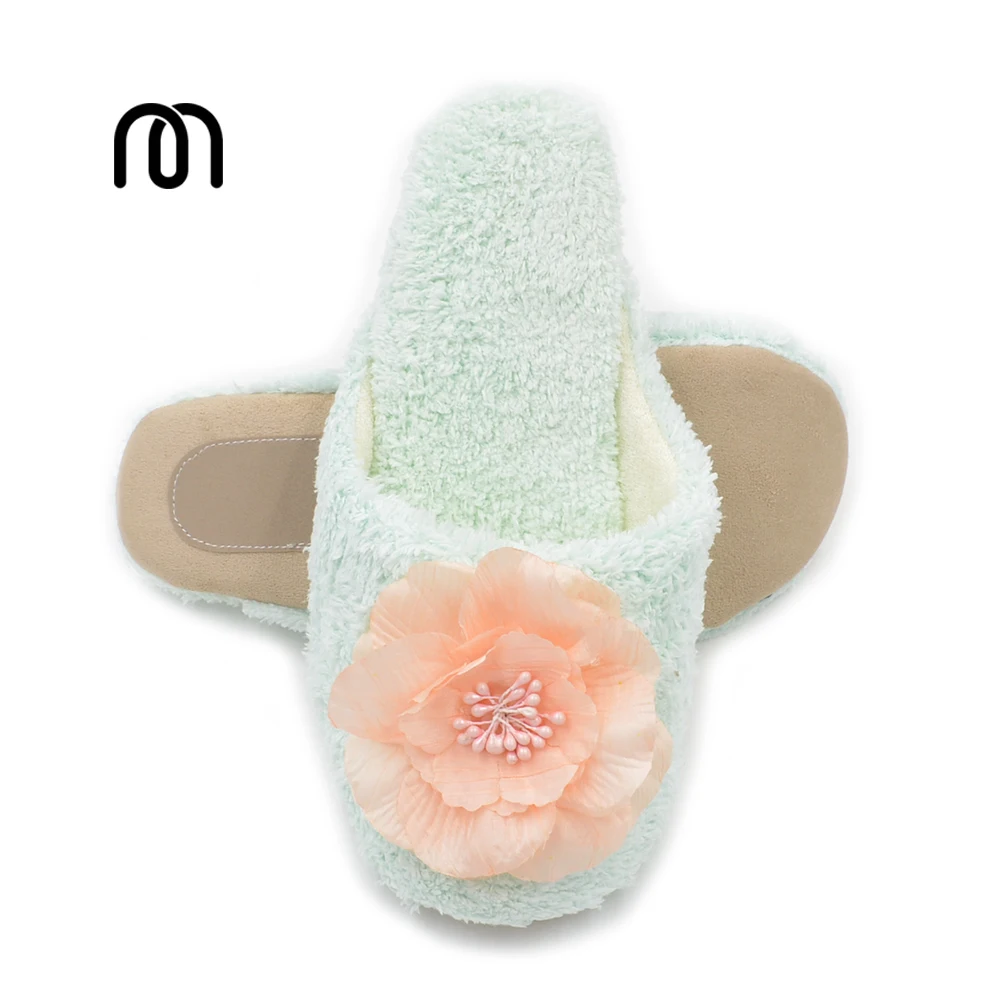 Millffy coral velvet cozy slippers ladies bedroom massage floor mute