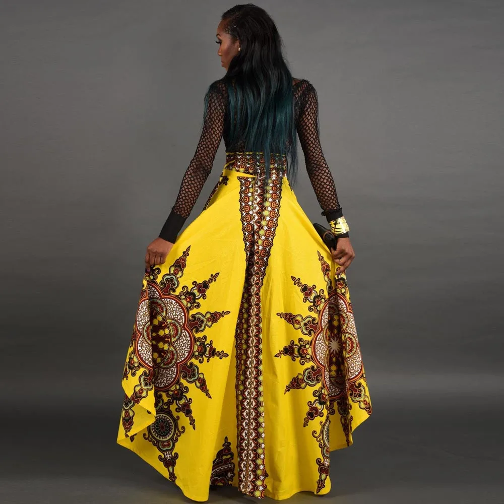 Feitong faldas mujer moda Новая африканская женская летняя Длинная пляжная юбка с принтом в стиле бохо для вечеринки длинная юбка макси# w30