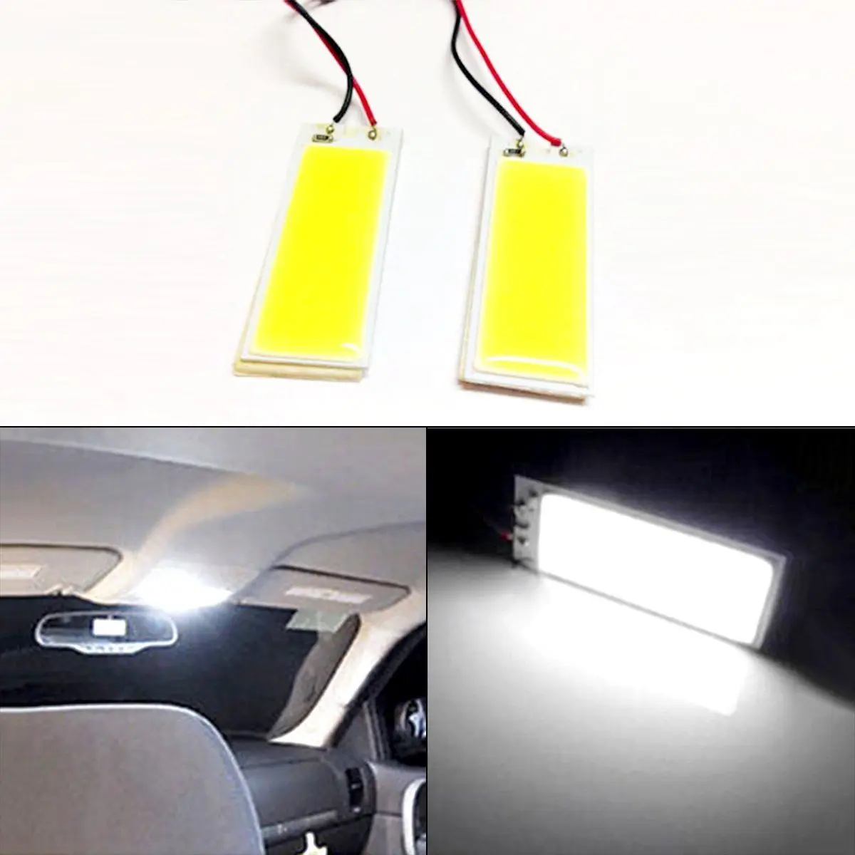 2 шт. 5*2 см T10 190LM 36 COB SMD светодиоды DC 12 В внутренняя панель автомобиля Лампа Супер