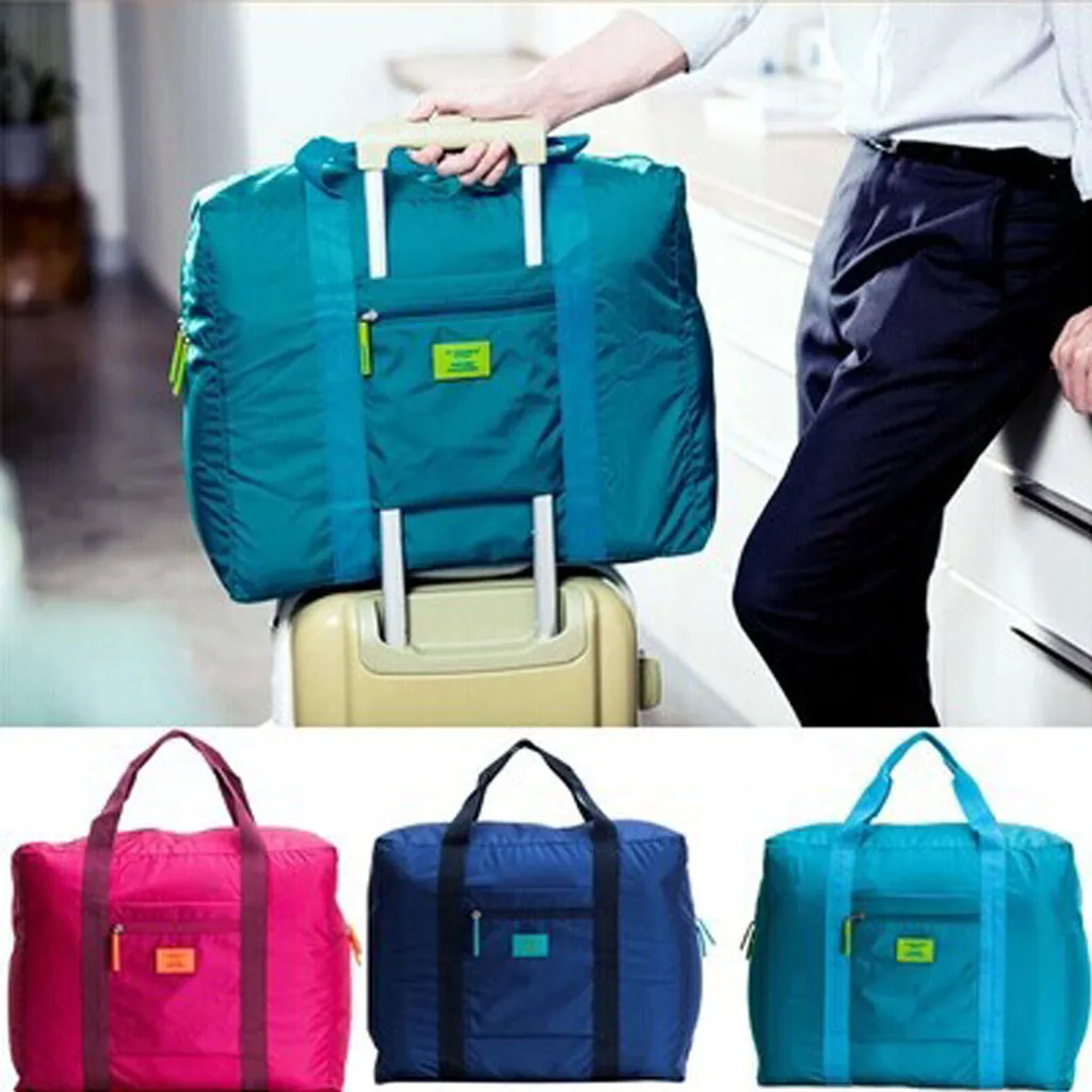 

Large Capacity Bag Women Nylon Folding Waterproof Suitcase Handbag Unisex Shopping Travel Bag Luggage Clothes Pouch C524