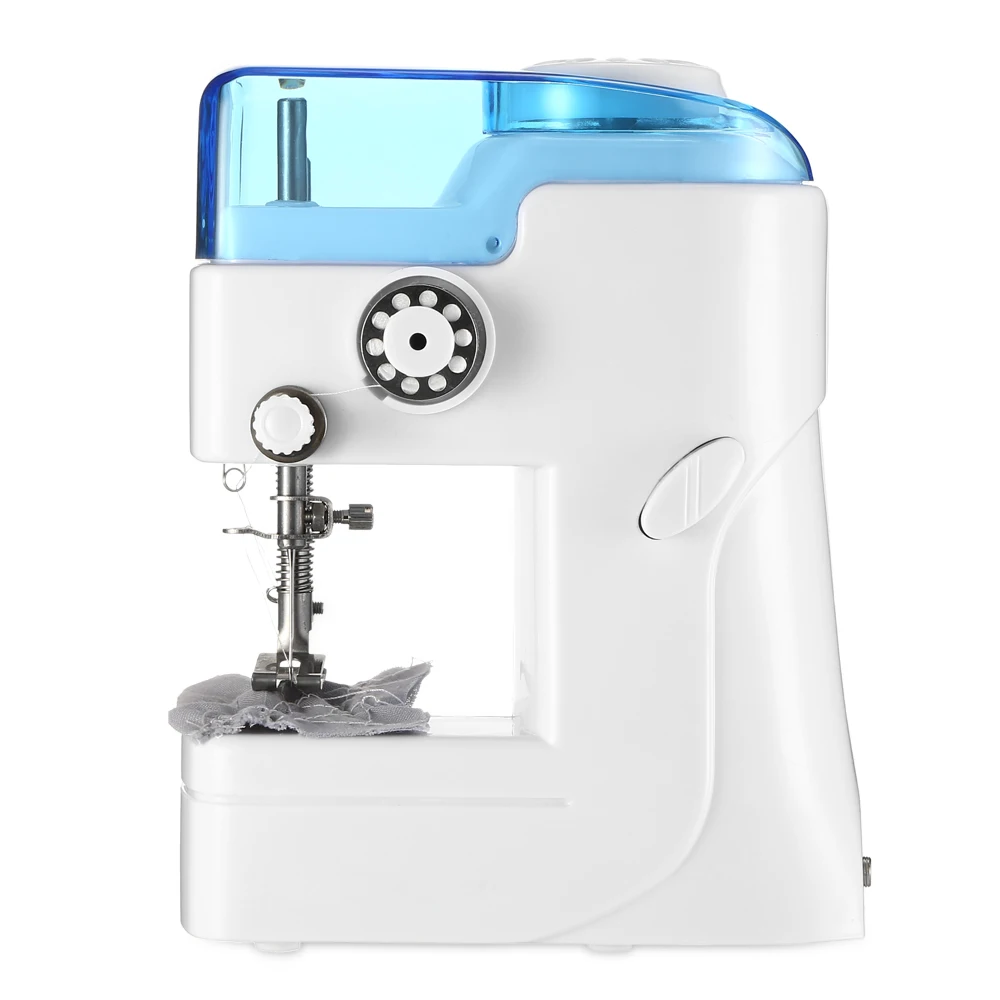 

Electric Mini Sewing Machine with Automatic Needle Threader Double Threads Knitting Machine Practical Travel Sewing Kit Scissor