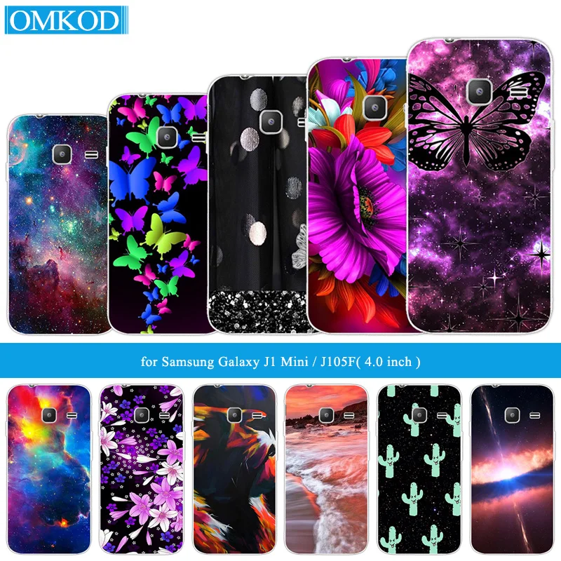 

4.0'' for Samsung Galaxy J1 Mini 2016 J105F J105H Back Black Matte Cover Shell For Samsung J1mini Phone Cases Butterfly Fundas
