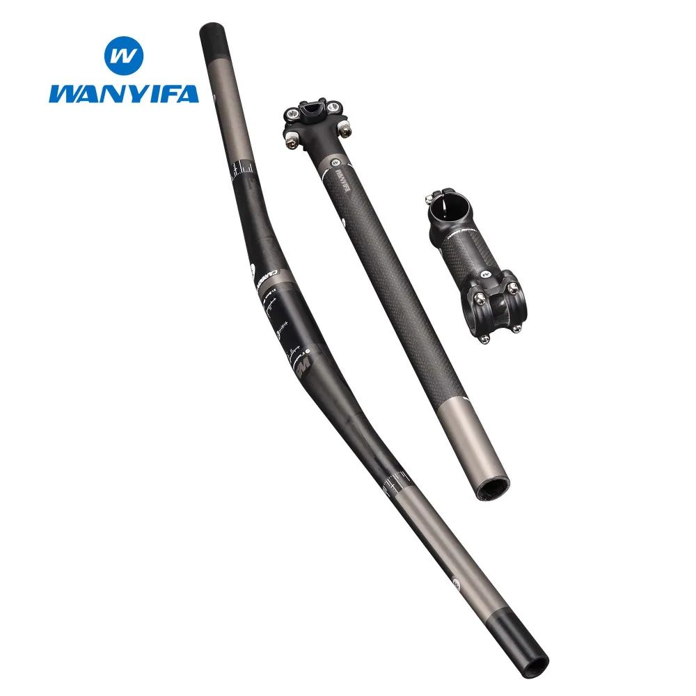 

Wanyifa carbon handlebar set mtb bike UD Matte handlebar + seatpost + stem = perfect set