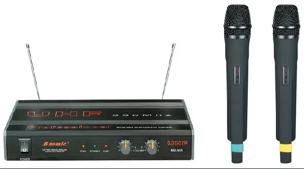 Bm908 UHF Беспроводной микрофон Системы профессиональные baomic bm-908 Беспроводной ручной микрофон