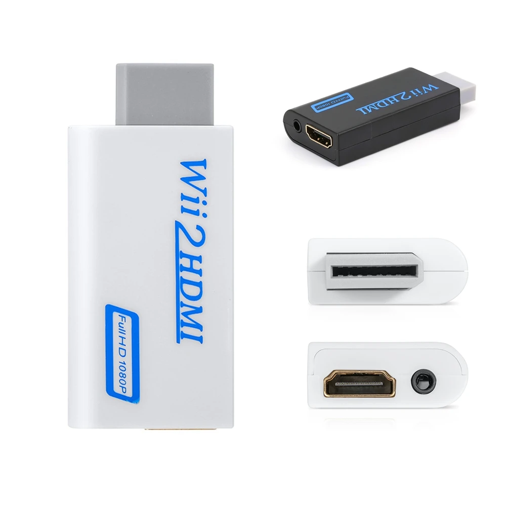 

Wii to HDMI Adapter Converter Support Full HD 1080P 3.5mm Audio Wii2HDMI Adapter for HDTV Digital Signal Converter