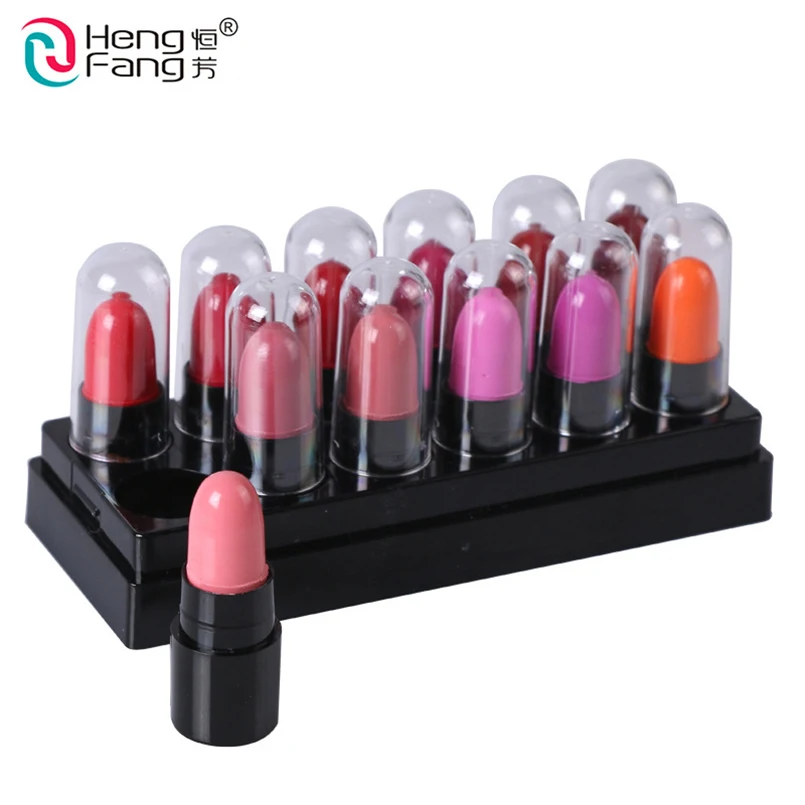 

HengFang 12color Mini Travel Lipstick Set Batom Lip Cosmetics Waterproof Long Lasting Lip Stick Beauty Makeup Pigment Maquiagem