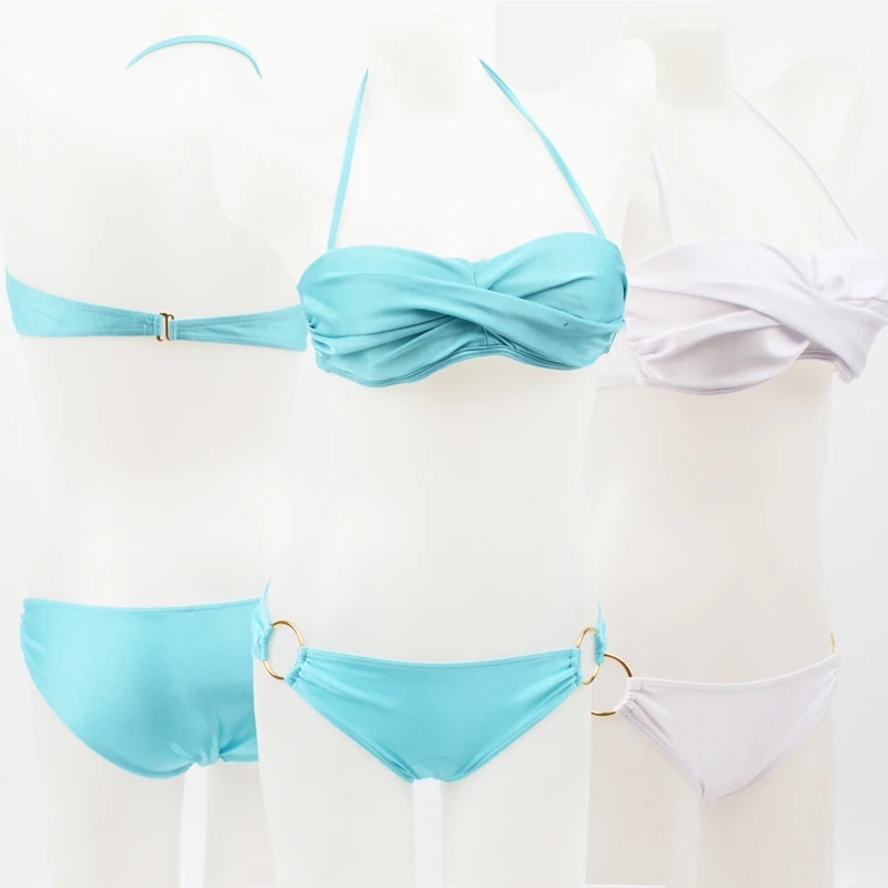 

Twisted Push Up Top Ringed Bottom Bikini Set Seaby and Leisure Holiday Hot Sales Women's Bikinis