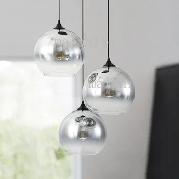 

Nordic LED Glass Pendant Lamp Lighting Restaurant Minimalist Decor Pendant Lights Luminaria Living Room Bedroom Hanging Lamp ART