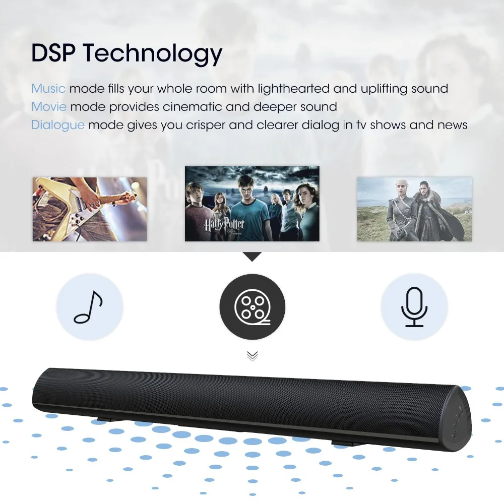ELE ELEOPTION домашний Театр 2 0 звук Системы 100 Вт звуковая панель ТВ Bluetooth Динамик
