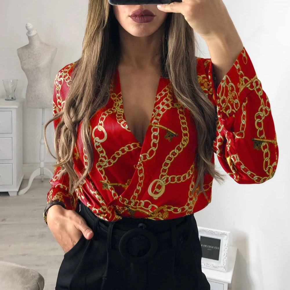 Sexy Women Ladies Bodysuits Long Sleeves Tuxedo Wrap V Neck Bodysuit