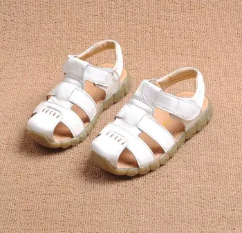 

2017 Boys Child Sandals Shoes Kids Leather Casual Sandals Summer Baby Soft Shoes Slip-Resistant Outsole Sandals Beach Shoes