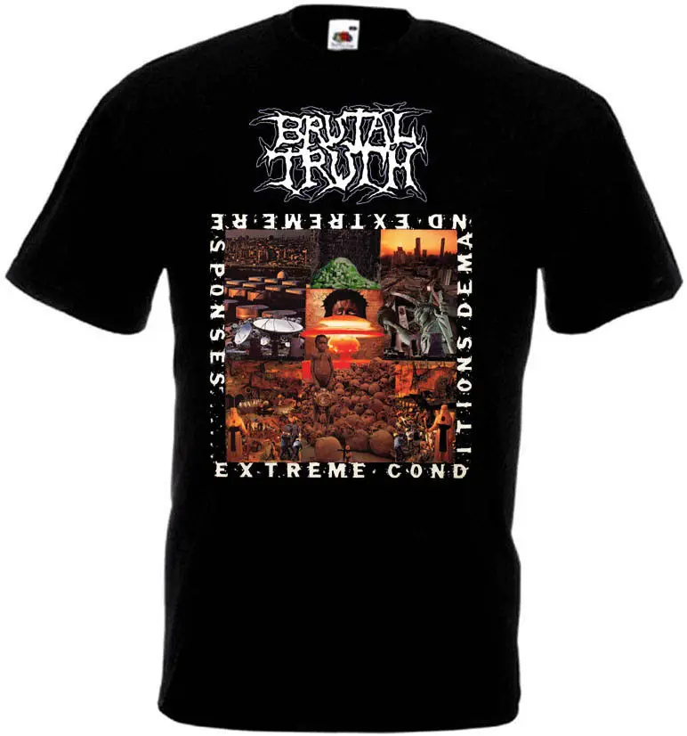 Brutal Truth v12 Conditions Demand Extreme Responses T-shirt all sizes S-5XL Free shipping new fashion 100% Cotton For Tee | Мужская