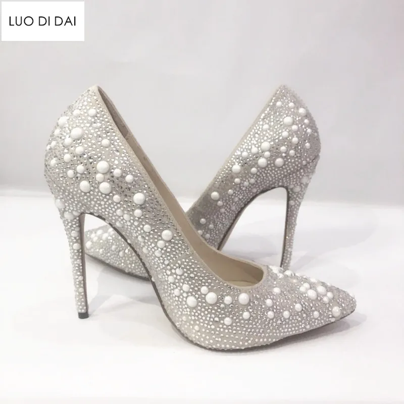 Femmes Boucles Toe Cm Diamant As Talon Arrivée 12 Perles Robe Soirée Pompes Nouvelle Haute Pic 2018 Mince Point Glitter De Talons Chaussures zEqUnwxYXp