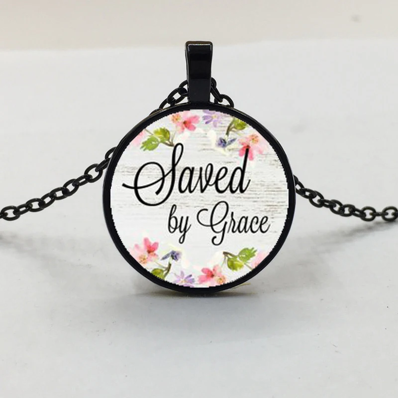 Ожерелье с надписью Save by GRACE подвеска Шарм подарок для нее верное ожерелье