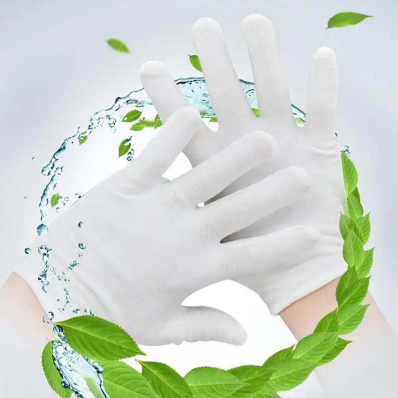 

6 Pair Hand Protective Cotton Blends Manicure Working Wear Resistant Gloves
