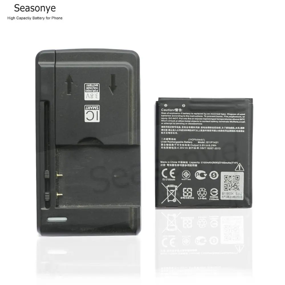 Seasonye 2100mAh/wh B11P1421 телефонный сменный аккумулятор + универсальное зарядное