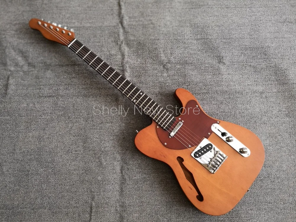 

Shelly new store factory custom TL 6 strings reverse headstock electric guitar flame maple pickguard one pc mahogany body guitar
