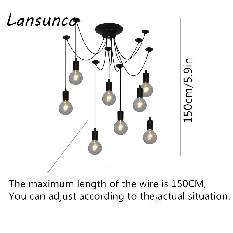 Ceiling Lights Vintage Ceiling Lamp Spider Shape Lamp For Living