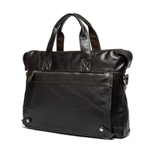 Мужская сумка для ноутбука из натуральной кожи, мужская деловая сумка на одно плечо из воловьей кожи, дорожная сумка для MAC Air huawei Matebook DELL