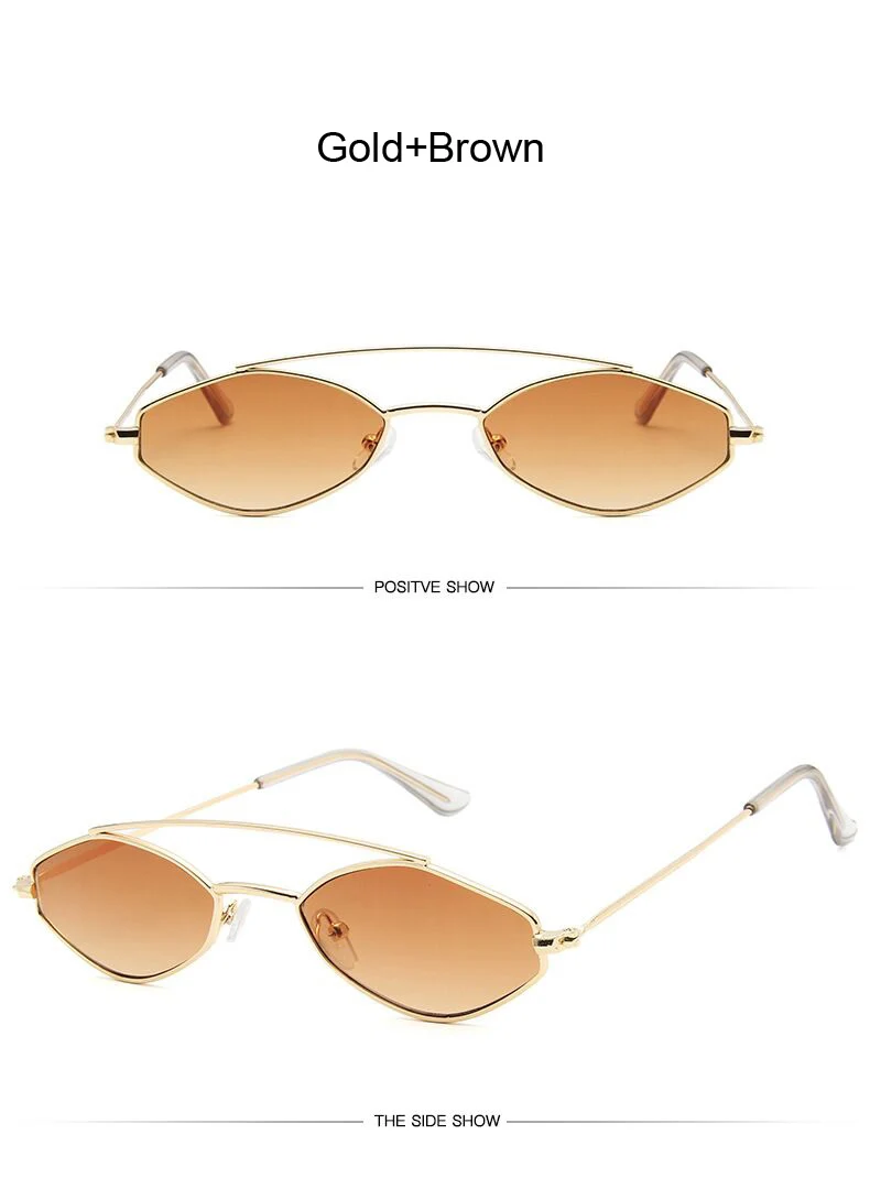 Милые сексуальные женские солнцезащитные очки кошачий глаз, Женская металлическая оправа, Модные Винтажные градиентные солнцезащитные очки для женщин, UV400 оттенки