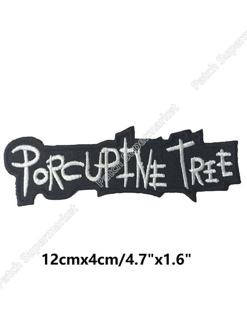

4.7" Porcupine Tree Music Band Iron On Embroidery Patch Embroidered LOGO Emo Goth Clothes Punk Rockabilly patchwork accessori