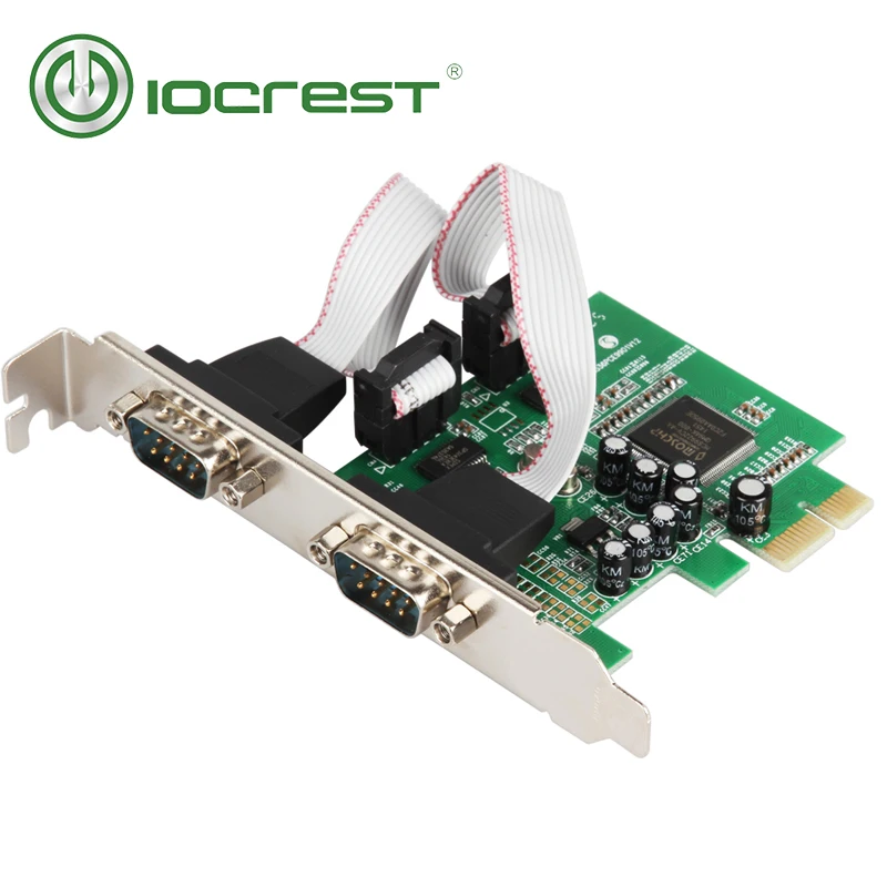 IOCREST мощьip MCS9922 чип PCI Express 2 порта мульти Последовательный rs232 db9 com карта PCI-e двойной порт I/O контроллер карты