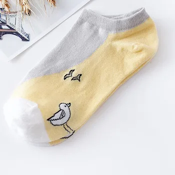 

2019 New 1Pair Women Comfortable Stripe Cotton Sock Slippers Short Ankle Socks high quality W709