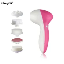 5in1 Electric Face Spa Skin Cleanser blackhead remover with brush cleansing facial Care extractor Massager treatment Machine 347