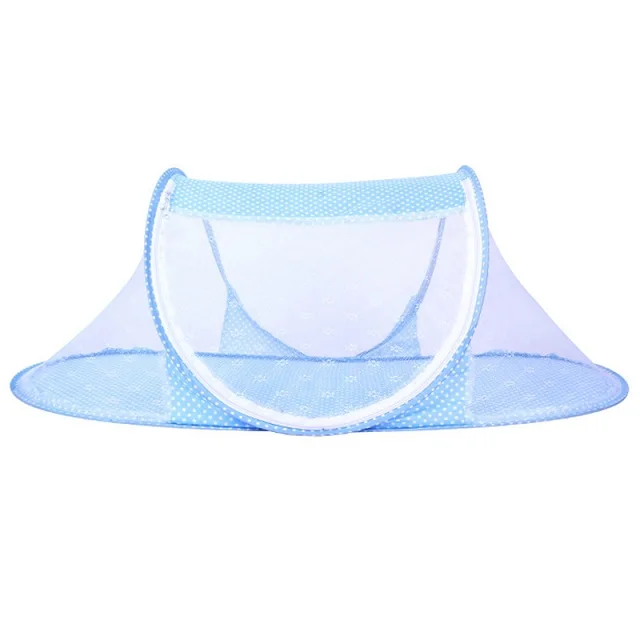 Переносная детская кроватка антимоскитная палатка многофункциональная колыбель кровать для младенцев Складная москитная сетка для девочек кровать - Цвет: Blue
