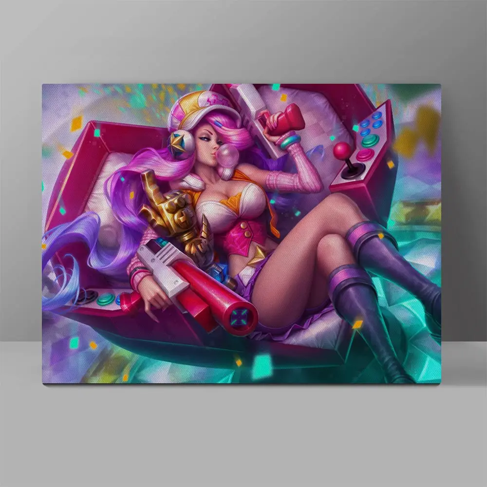 

Miss Fortune Canvas The Bounty Hunter Painting Wall Pictures Living Room Video Game Waterproof High Quality HD Cotton Poster