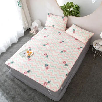 

Nordic Summer Cooling Sheet Sleeping Bedding Set Bed Cover Pillowcase Gird Fitted Sheet Home Bed Cover Sleeping Flax Mat