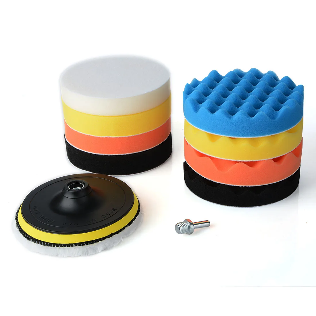 Buy 11Pcs 6 inch Sponge Woolen Buffing Pad brush Auto