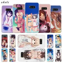 Сексуальный аниме kawaii Girl Прозрачный Note 10 9 pro Жесткий чехол для samsung Galaxy S4 S5 S6 S7 S8 S9 Plus Edge Mini s10 lite