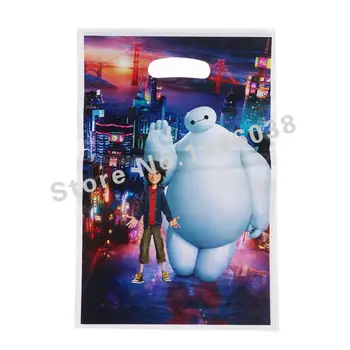 

500pcs Loot Bag for Kids Birthday/festival Party Decoration Big Hero 6 Baymax Theme Party Supplies Candy Bag Shopping Gift Bag