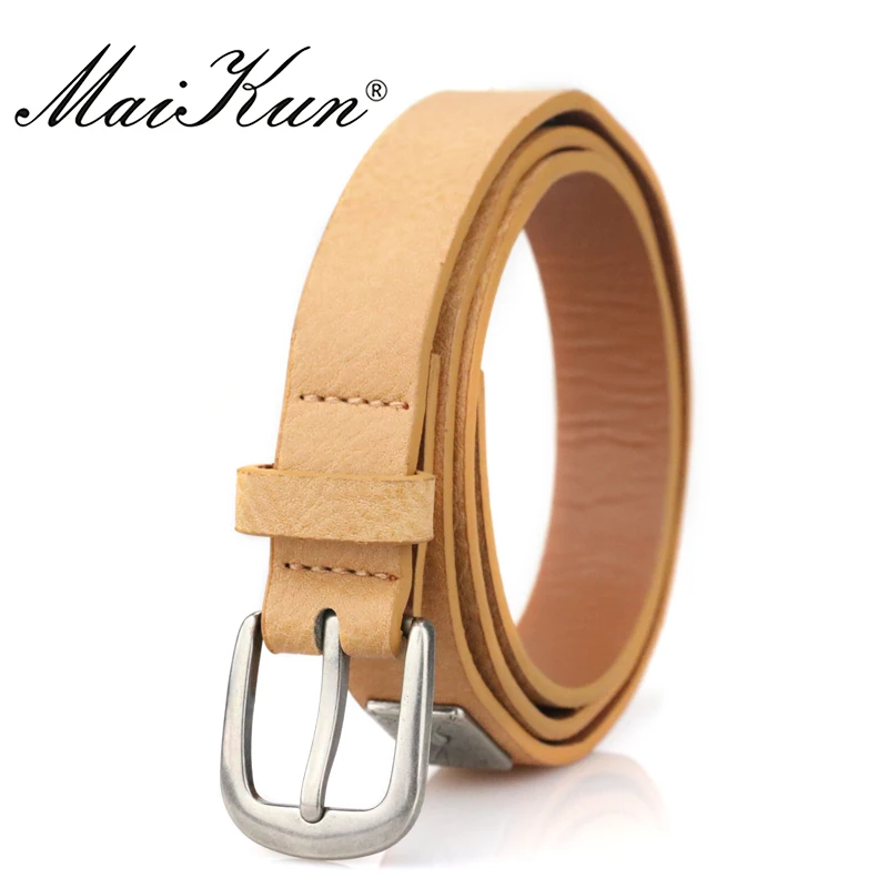 

Maikun Thin Belts for Women Retro Style Faux Leather Female Belt Luxury Designer Rivet Women Waist Belt